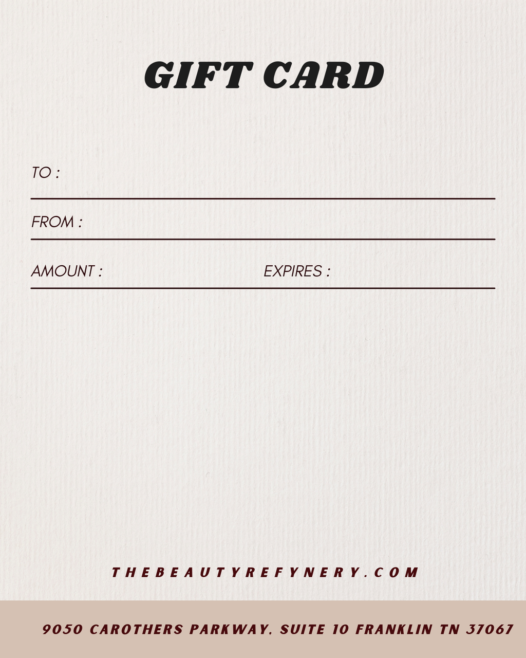 The Beauty Refynery Gift Card