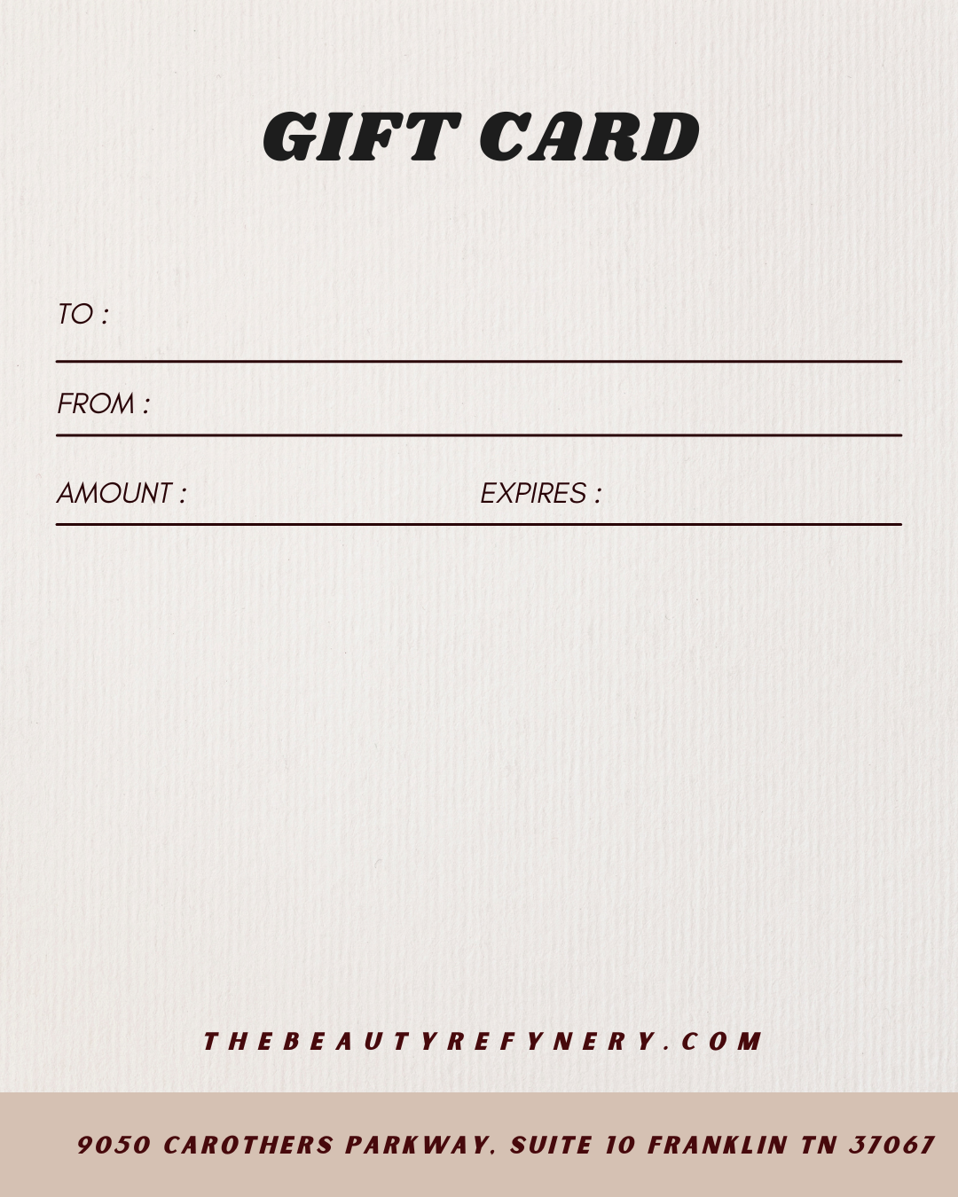 The Beauty Refynery Gift Card
