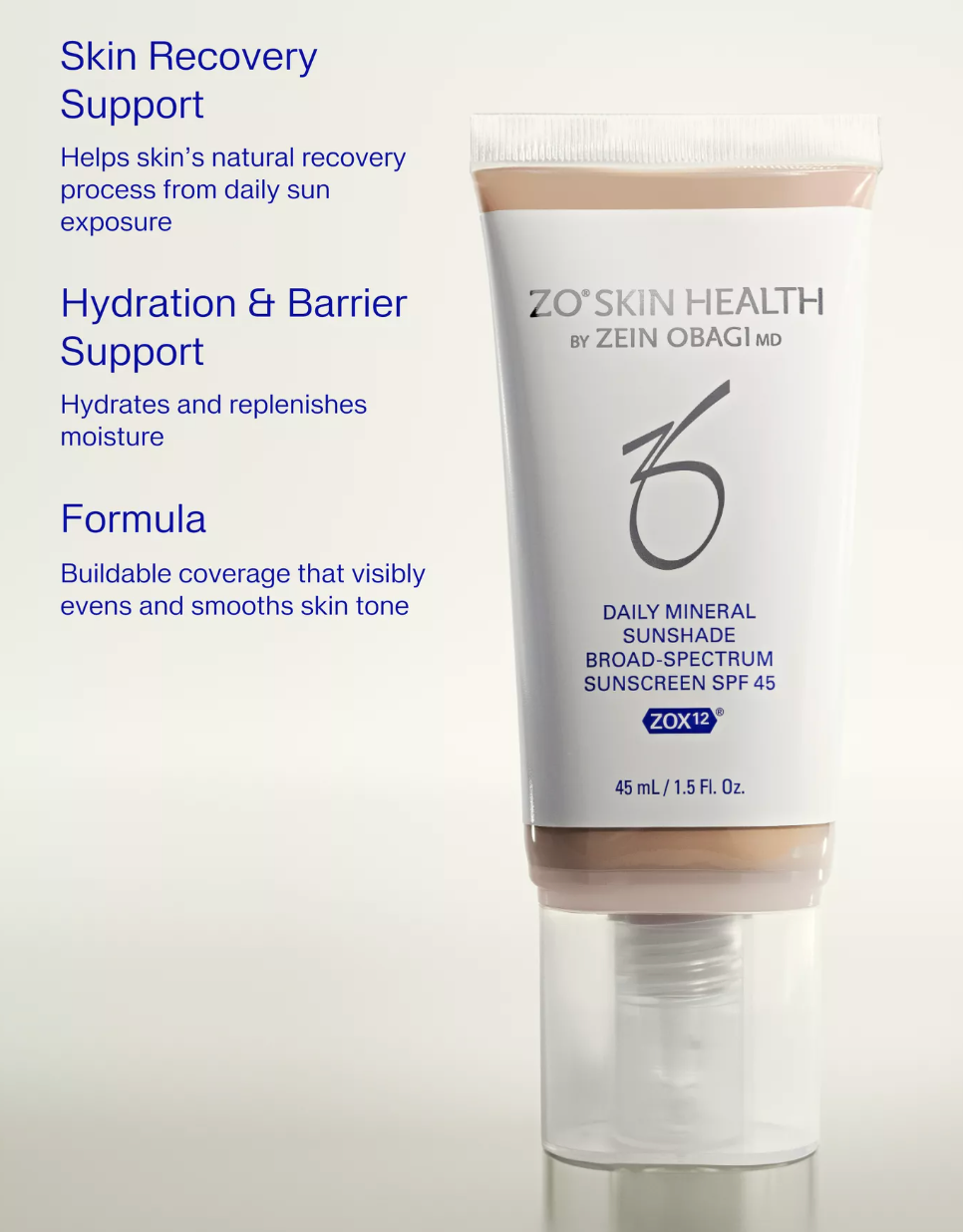 ZO Skin Health Daily Mineral Sunshade Broad Spectrum SPF 45 - LIGHT